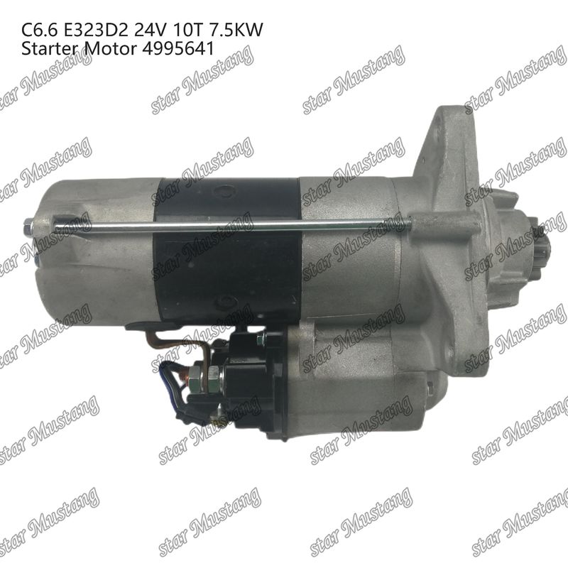 มอเตอร์สตาร์เตอร์ C6.6 E323D2 24V 10T 7.5KW 4995641 สําหรับอะไหล่เครื่องยนต์ Caterpillar