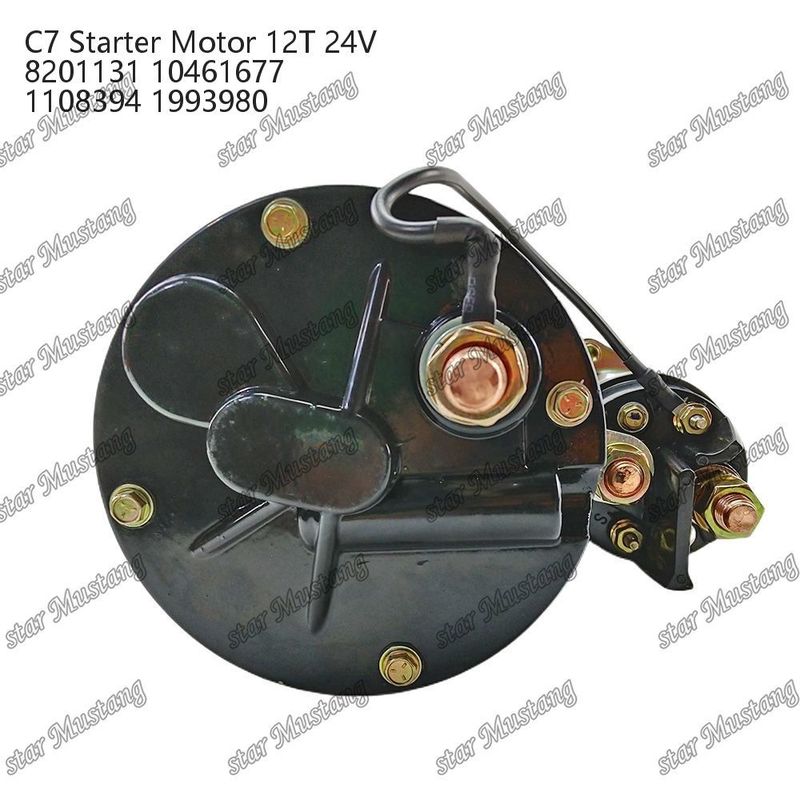 มอเตอร์สตาร์เตอร์ มอเตอร์ C7 12T 24V 8201131 10461677 1108394 1993980 สําหรับอะไหล่เครื่องยนต์ Caterpillar