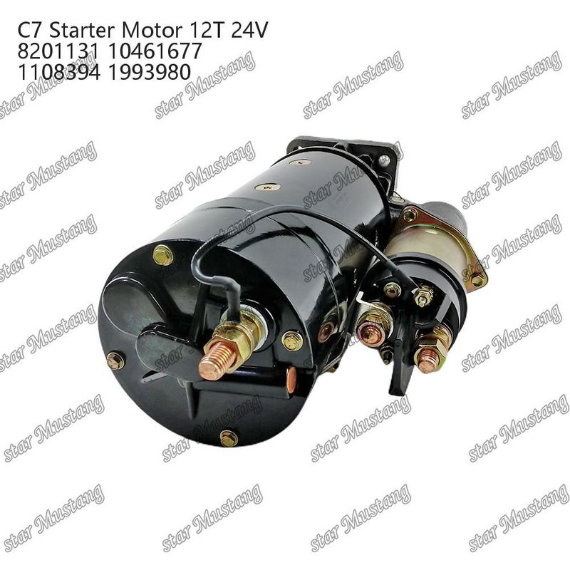 มอเตอร์สตาร์เตอร์ มอเตอร์ C7 12T 24V 8201131 10461677 1108394 1993980 สําหรับอะไหล่เครื่องยนต์ Caterpillar
