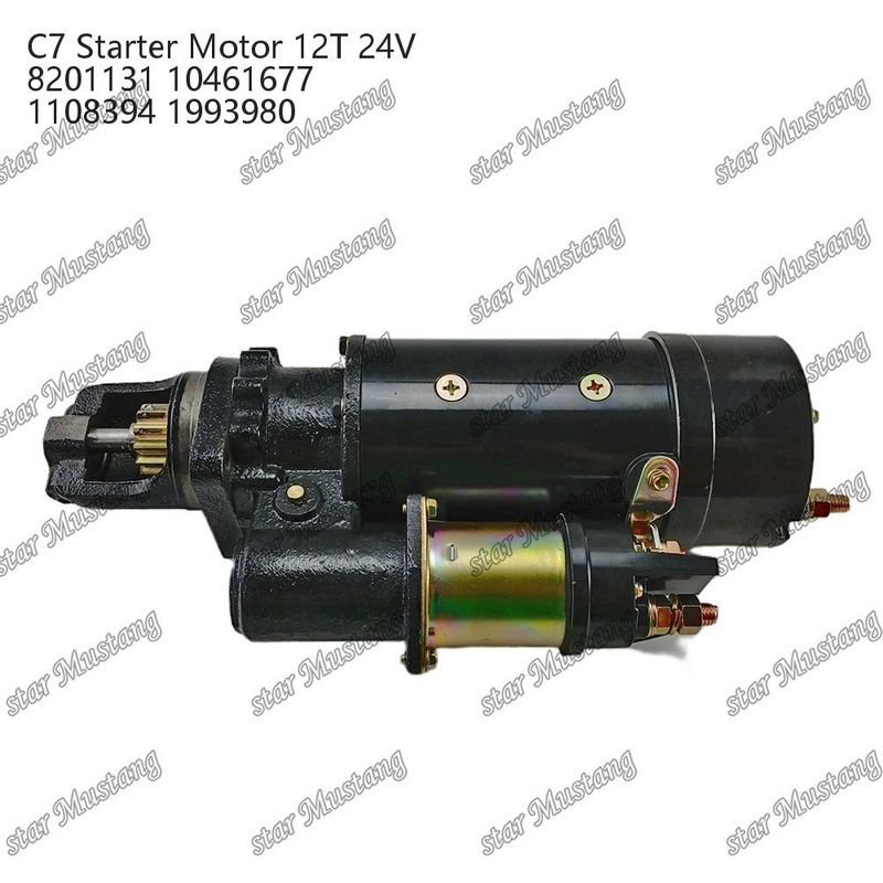 มอเตอร์สตาร์เตอร์ มอเตอร์ C7 12T 24V 8201131 10461677 1108394 1993980 สําหรับอะไหล่เครื่องยนต์ Caterpillar