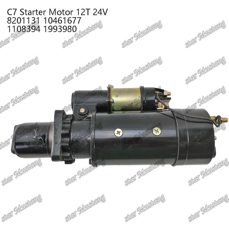มอเตอร์สตาร์เตอร์ มอเตอร์ C7 12T 24V 8201131 10461677 1108394 1993980 สําหรับอะไหล่เครื่องยนต์ Caterpillar