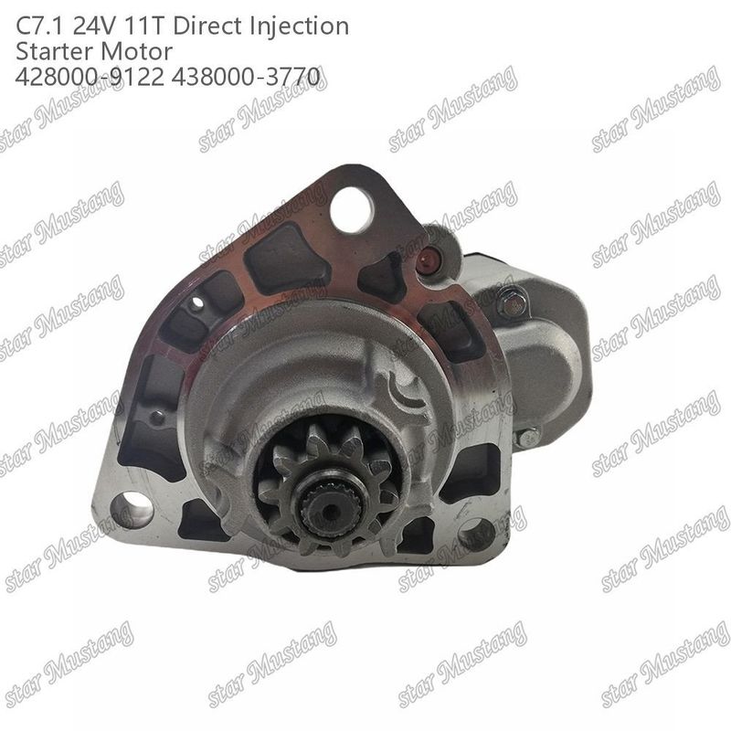 มอเตอร์เริ่มเครื่อง C7.1 DI ประเภท 24V 11T 428000-9122 438000-3770 สําหรับอะไหล่เครื่อง Caterpillar
