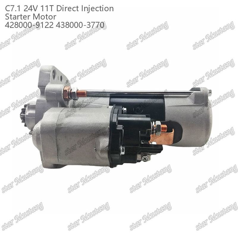 มอเตอร์เริ่มเครื่อง C7.1 DI ประเภท 24V 11T 428000-9122 438000-3770 สําหรับอะไหล่เครื่อง Caterpillar