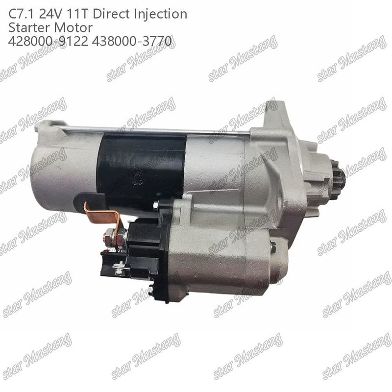 มอเตอร์เริ่มเครื่อง C7.1 DI ประเภท 24V 11T 428000-9122 438000-3770 สําหรับอะไหล่เครื่อง Caterpillar