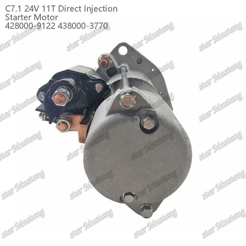 มอเตอร์เริ่มเครื่อง C7.1 DI ประเภท 24V 11T 428000-9122 438000-3770 สําหรับอะไหล่เครื่อง Caterpillar