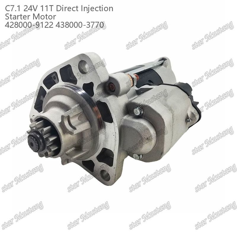 มอเตอร์เริ่มเครื่อง C7.1 DI ประเภท 24V 11T 428000-9122 438000-3770 สําหรับอะไหล่เครื่อง Caterpillar