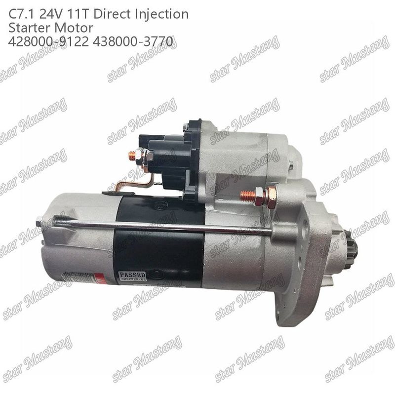 มอเตอร์เริ่มเครื่อง C7.1 DI ประเภท 24V 11T 428000-9122 438000-3770 สําหรับอะไหล่เครื่อง Caterpillar