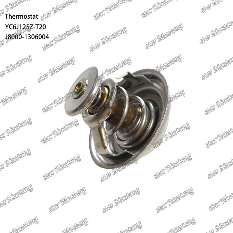 เทอร์โมสแตต YC6J125Z-T20 J8000-1306004 75 °C ส่วนเครื่องยนต์ที่มีโครงสร้างบูรณาการและ 6 เดือน