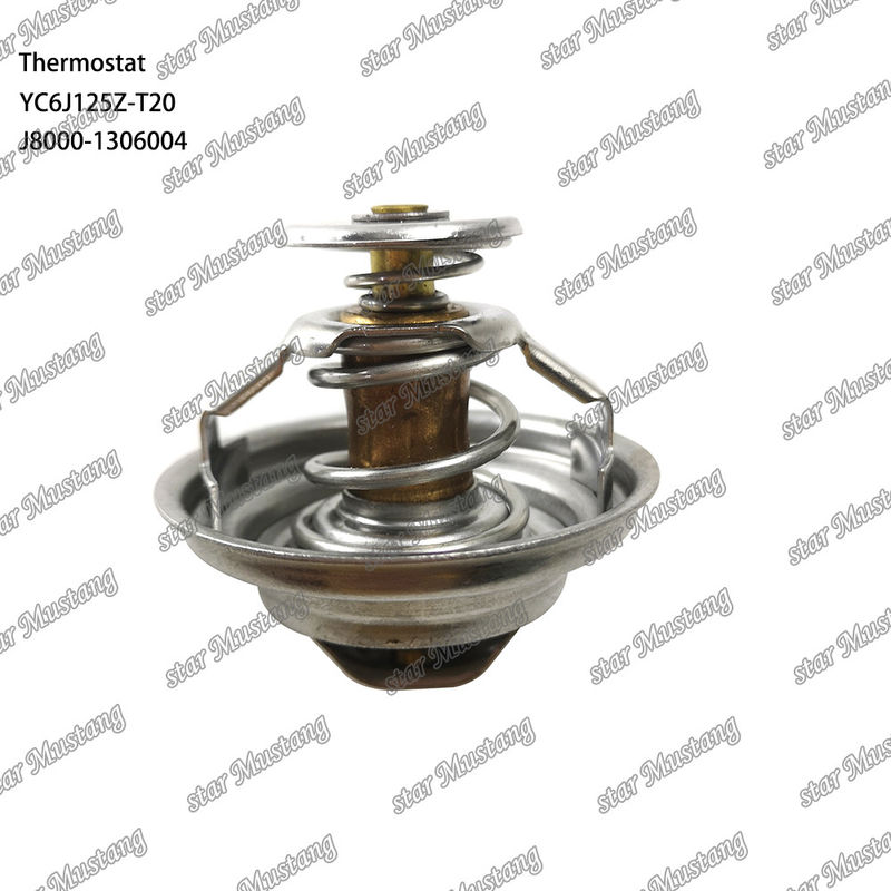 เทอร์โมสแตต YC6J125Z-T20 J8000-1306004 75 °C ส่วนเครื่องยนต์ที่มีโครงสร้างบูรณาการและ 6 เดือน