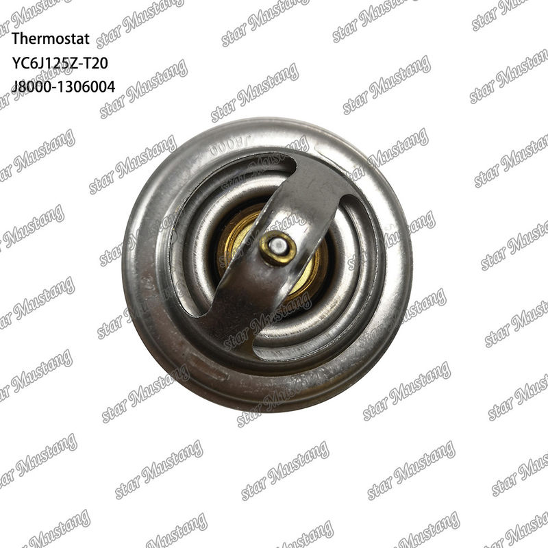 เทอร์โมสแตต YC6J125Z-T20 J8000-1306004 75 °C ส่วนเครื่องยนต์ที่มีโครงสร้างบูรณาการและ 6 เดือน