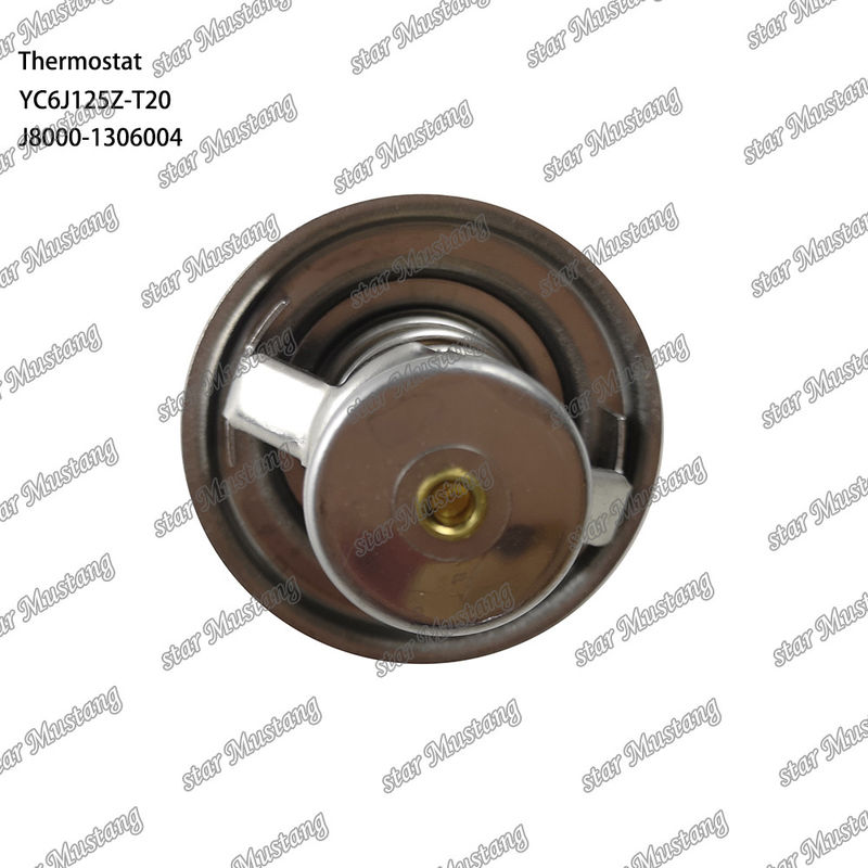 เทอร์โมสแตต YC6J125Z-T20 J8000-1306004 75 °C ส่วนเครื่องยนต์ที่มีโครงสร้างบูรณาการและ 6 เดือน