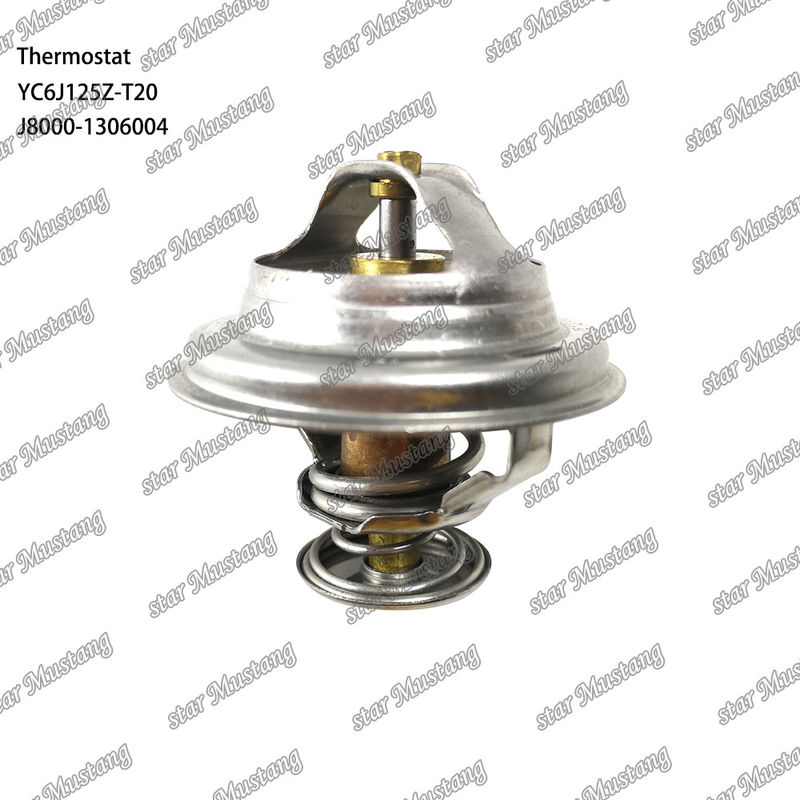 เทอร์โมสแตต YC6J125Z-T20 J8000-1306004 75 °C ส่วนเครื่องยนต์ที่มีโครงสร้างบูรณาการและ 6 เดือน
