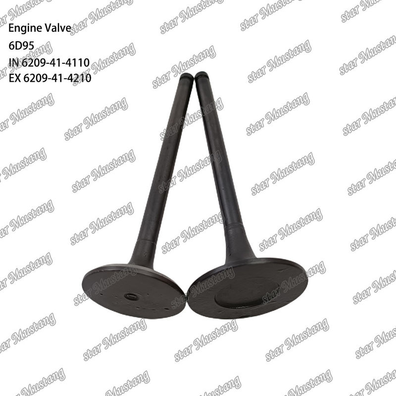 วาล์ว 6D95 IN 6209-41-4110 EX 6209-41-4210 เหมาะสําหรับอะไหล่เครื่อง Komatsu