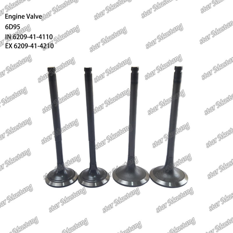 วาล์ว 6D95 IN 6209-41-4110 EX 6209-41-4210 เหมาะสําหรับอะไหล่เครื่อง Komatsu