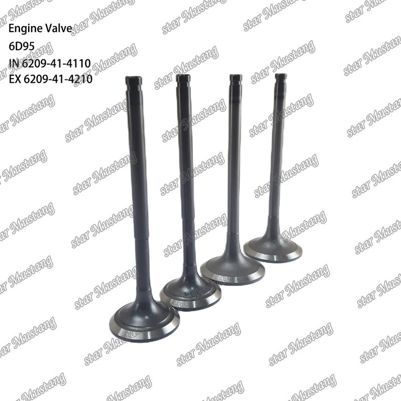 วาล์ว 6D95 IN 6209-41-4110 EX 6209-41-4210 เหมาะสําหรับอะไหล่เครื่อง Komatsu