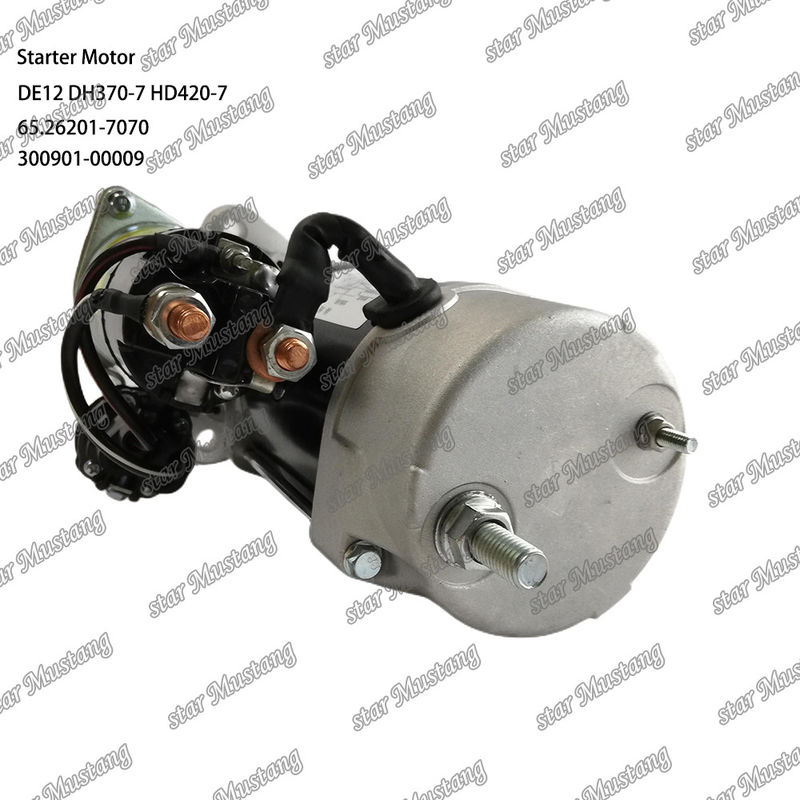 DE12 DH370-7 HD420-7 มอเตอร์สตาร์เตอร์ มอเตอร์ 24V 11T 9KW 65.26201-7070 300901-00009 สําหรับ DOOSAN DAEWOO อุปกรณ์สํารองเครื่องยนต์