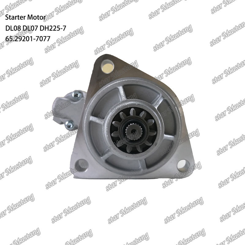 DL08 DL07 DH225-7 มอเตอร์สตาร์เตอร์มอเตอร์ 24V 11T 5.5KW 65.29201-7077 สําหรับ DOOSAN DAEWOO อุปกรณ์สํารองเครื่องยนต์