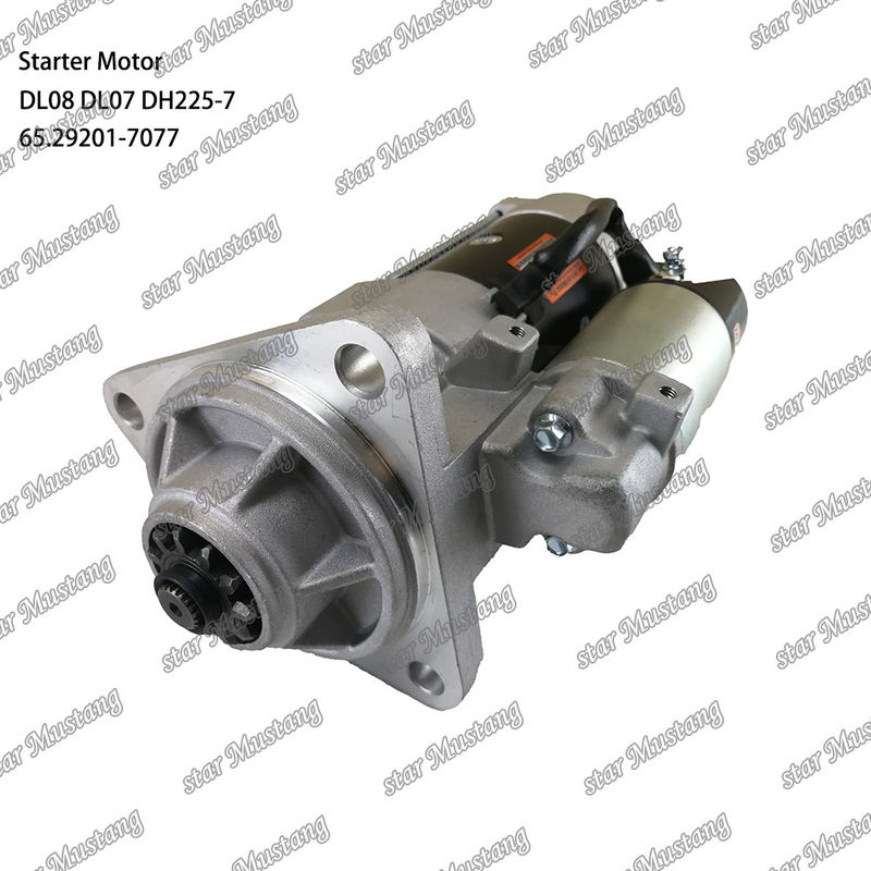 DL08 DL07 DH225-7 มอเตอร์สตาร์เตอร์มอเตอร์ 24V 11T 5.5KW 65.29201-7077 สําหรับ DOOSAN DAEWOO อุปกรณ์สํารองเครื่องยนต์