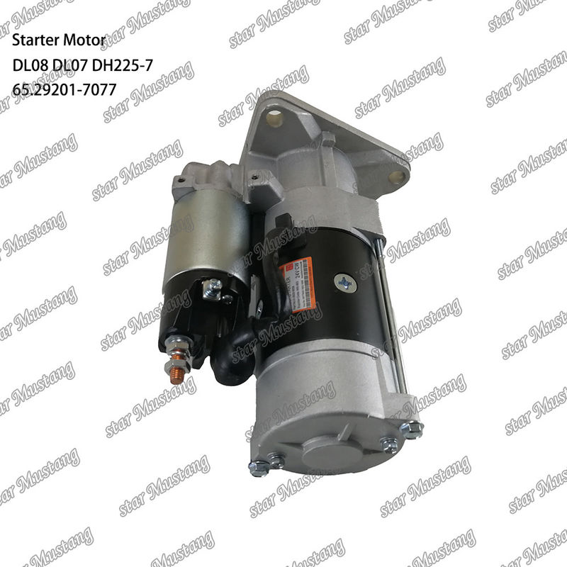 DL08 DL07 DH225-7 มอเตอร์สตาร์เตอร์มอเตอร์ 24V 11T 5.5KW 65.29201-7077 สําหรับ DOOSAN DAEWOO อุปกรณ์สํารองเครื่องยนต์