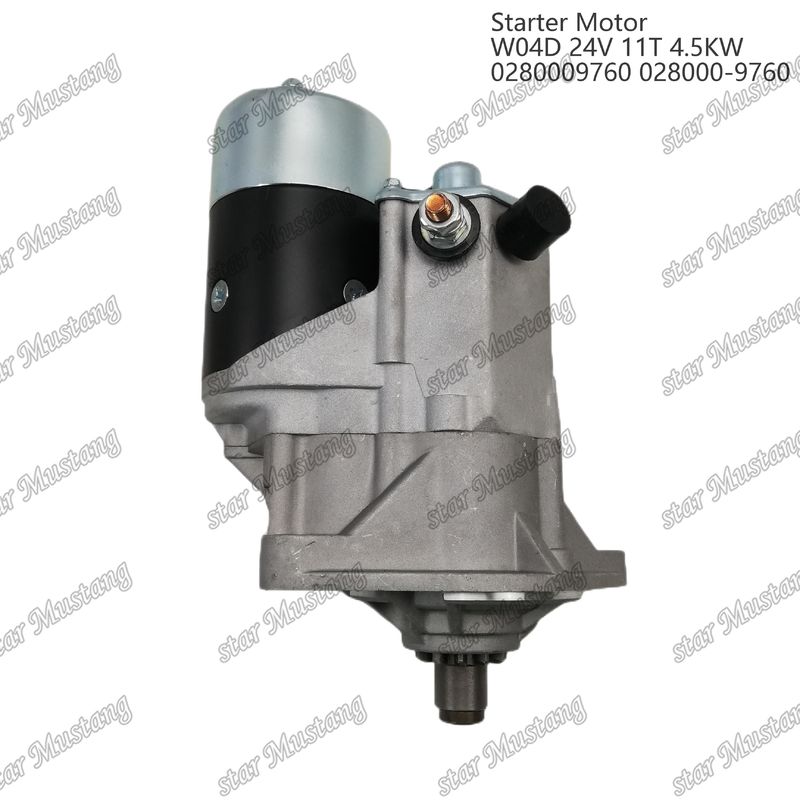 W04D มอเตอร์สตาร์ตเตอร์ มอเตอร์ 24V 11T 4.5KW 0280009760 028000-9760 สําหรับเครื่องยนต์ HINO