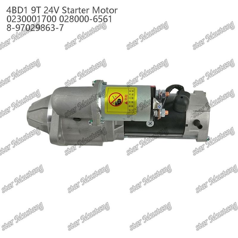 4BD1 มอเตอร์สตาร์เตอร์มอเตอร์ 24V 0230001700 028000-6561 8-97029863-7 สําหรับอะไหล่เครื่องยนต์ ISUZU