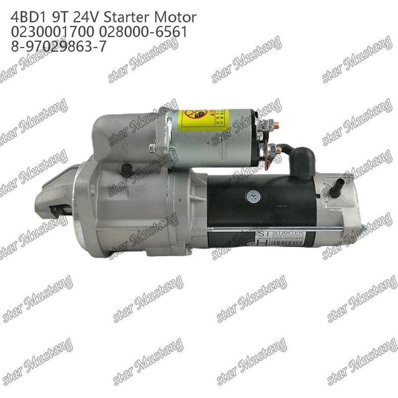 4BD1 มอเตอร์สตาร์เตอร์มอเตอร์ 24V 0230001700 028000-6561 8-97029863-7 สําหรับอะไหล่เครื่องยนต์ ISUZU