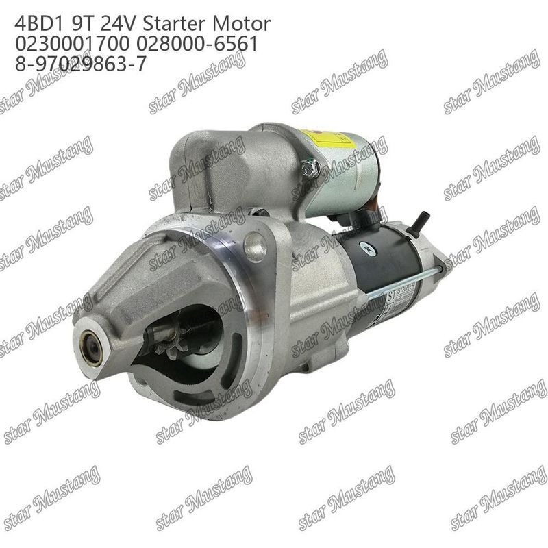 4BD1 มอเตอร์สตาร์เตอร์มอเตอร์ 24V 0230001700 028000-6561 8-97029863-7 สําหรับอะไหล่เครื่องยนต์ ISUZU