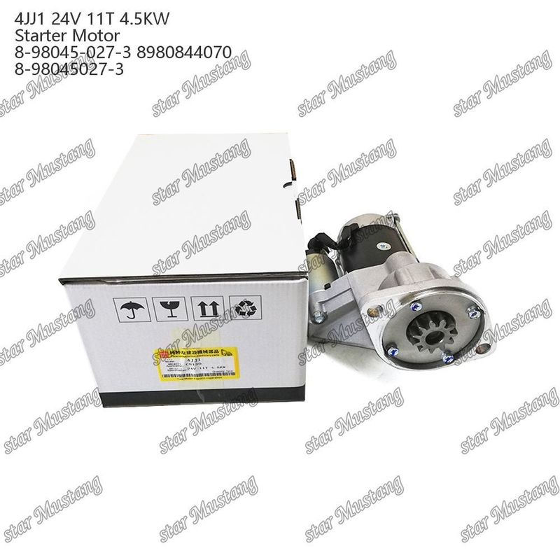 4JJ1 มอเตอร์สตาร์เตอร์ มอเตอร์ 24V 11T 4.5KW 8-98045-027-3 8980844070 8-98045027-3 สําหรับเครื่องยนต์ ISUZU