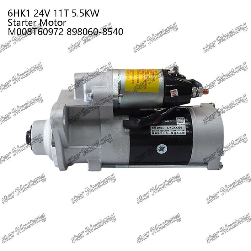 6HK1 มอเตอร์สตาร์เตอร์ มอเตอร์ 24V 11T 5.5KW M008T60972 898060-8540 สําหรับเครื่องยนต์ ISUZU