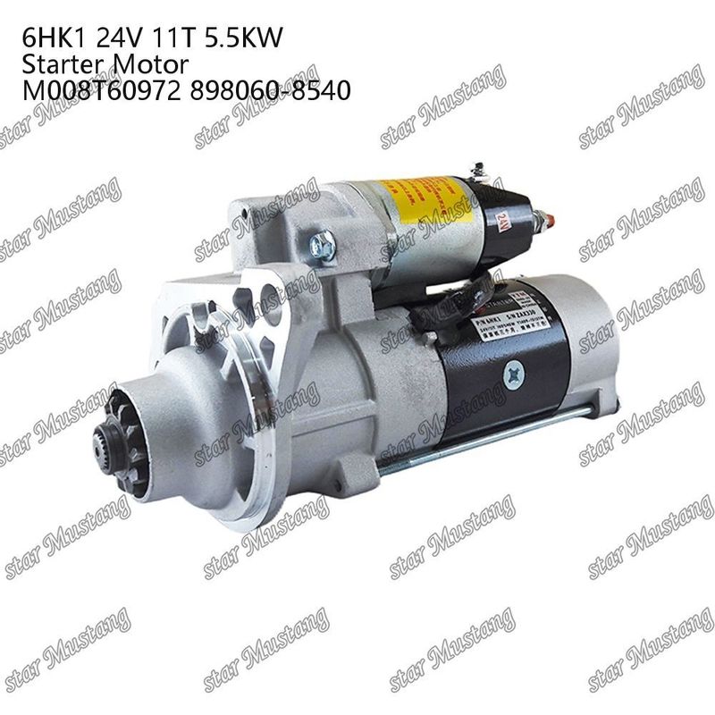 6HK1 มอเตอร์สตาร์เตอร์ มอเตอร์ 24V 11T 5.5KW M008T60972 898060-8540 สําหรับเครื่องยนต์ ISUZU