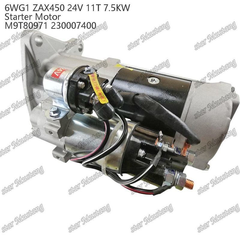 6WG1 ZAX450 มอเตอร์สตาร์เตอร์ มอเตอร์ 24V 11T 7.5KW DI แบบ M9T80971 230007400 สําหรับอะไหล่เครื่องยนต์ ISUZU