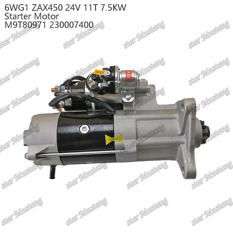 6WG1 ZAX450 มอเตอร์สตาร์เตอร์ มอเตอร์ 24V 11T 7.5KW DI แบบ M9T80971 230007400 สําหรับอะไหล่เครื่องยนต์ ISUZU