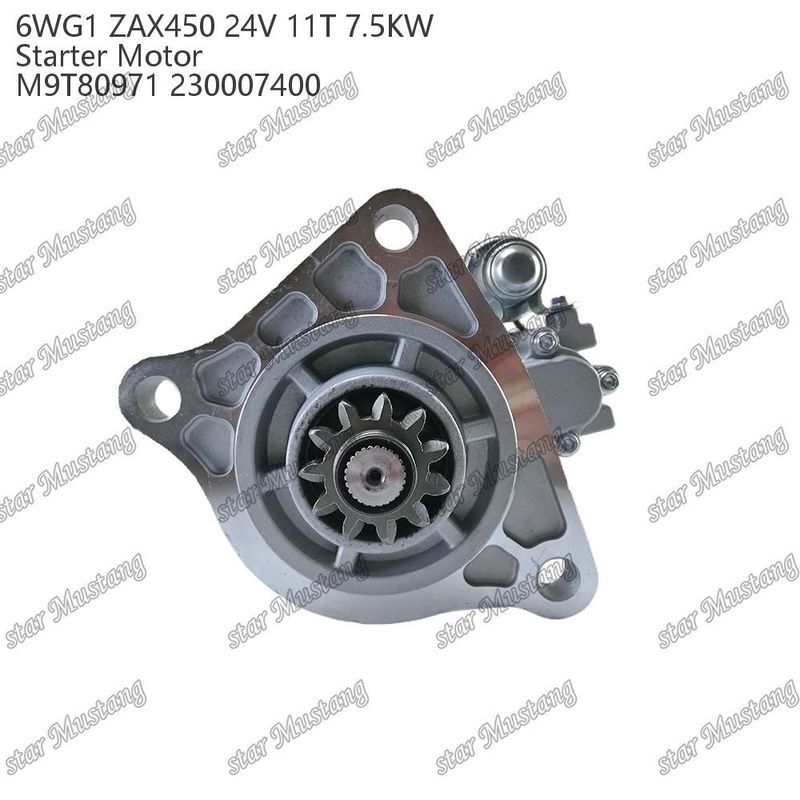 6WG1 ZAX450 มอเตอร์สตาร์เตอร์ มอเตอร์ 24V 11T 7.5KW DI แบบ M9T80971 230007400 สําหรับอะไหล่เครื่องยนต์ ISUZU