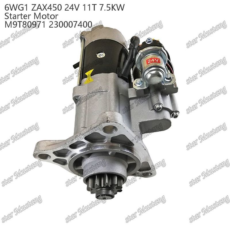 6WG1 ZAX450 มอเตอร์สตาร์เตอร์ มอเตอร์ 24V 11T 7.5KW DI แบบ M9T80971 230007400 สําหรับอะไหล่เครื่องยนต์ ISUZU