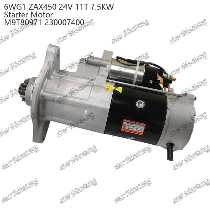 6WG1 ZAX450 มอเตอร์สตาร์เตอร์ มอเตอร์ 24V 11T 7.5KW DI แบบ M9T80971 230007400 สําหรับอะไหล่เครื่องยนต์ ISUZU