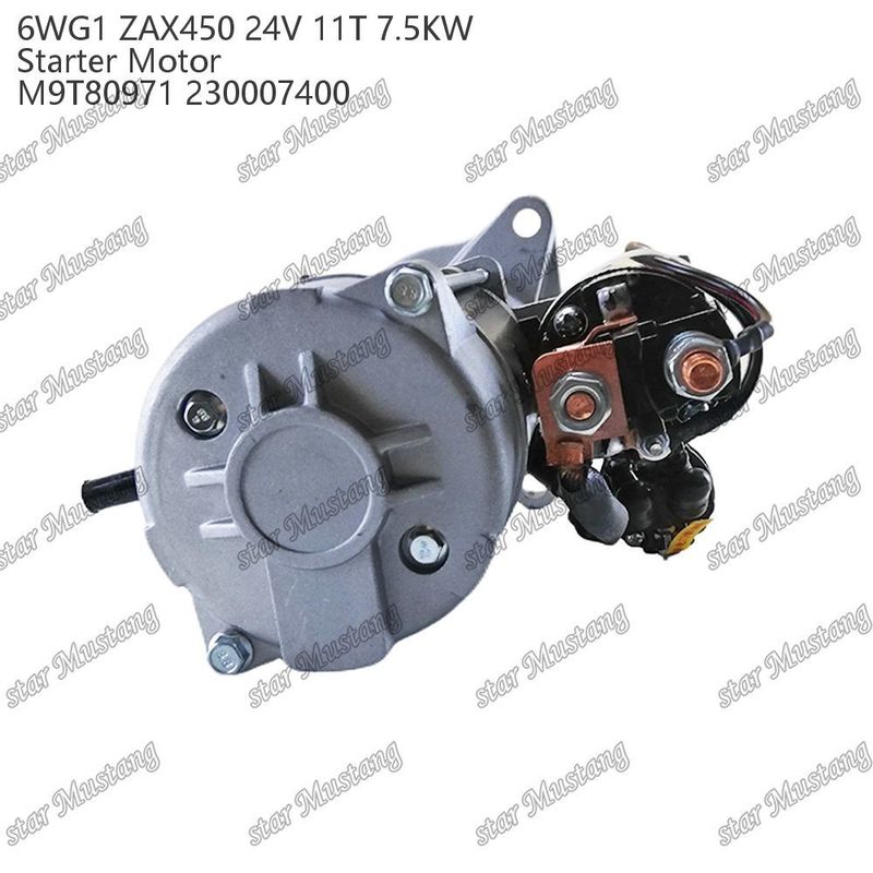 6WG1 ZAX450 มอเตอร์สตาร์เตอร์ มอเตอร์ 24V 11T 7.5KW DI แบบ M9T80971 230007400 สําหรับอะไหล่เครื่องยนต์ ISUZU
