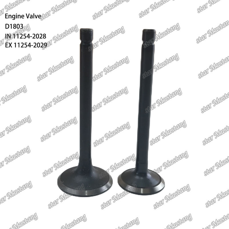 เครื่องยนต์ดีเซล D1803 IN 11254-2028 EX 11254-2029 กล่องสั้นที่มีวาล์วโครงสร้างอินเทรเนต