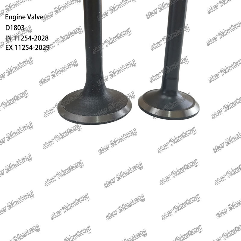 เครื่องยนต์ดีเซล D1803 IN 11254-2028 EX 11254-2029 กล่องสั้นที่มีวาล์วโครงสร้างอินเทรเนต