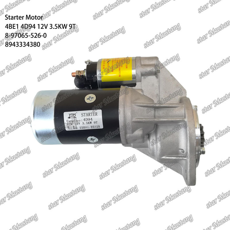 มอเตอร์สตาร์เตอร์ 4BE1 4D94 12V 9T 8-97065-526-0 8943334380 เหมาะสําหรับสําหรับเครื่องยนต์ Komatsu
