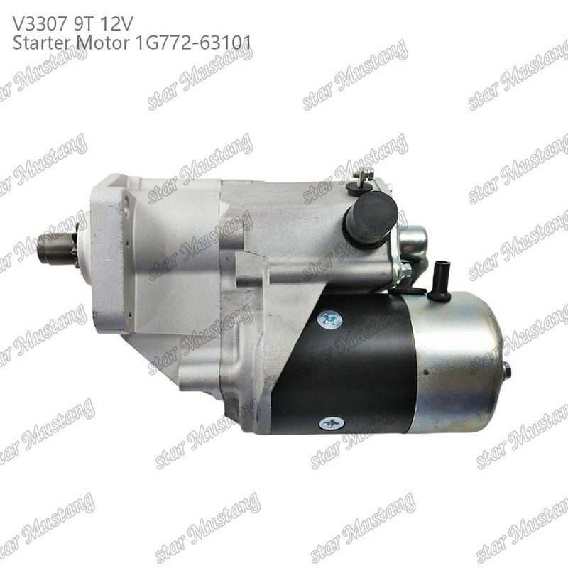 มอเตอร์เริ่มต้น V3307 9T 12V 1G772-63101 เหมาะสําหรับสําหรับ Kubota ส่วนเครื่องยนต์