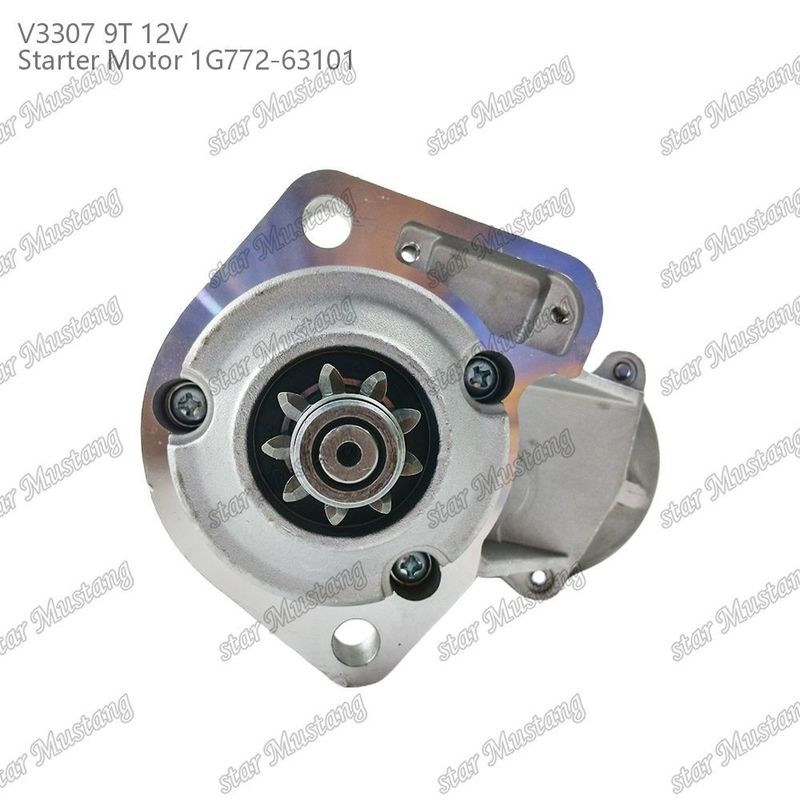 มอเตอร์เริ่มต้น V3307 9T 12V 1G772-63101 เหมาะสําหรับสําหรับ Kubota ส่วนเครื่องยนต์