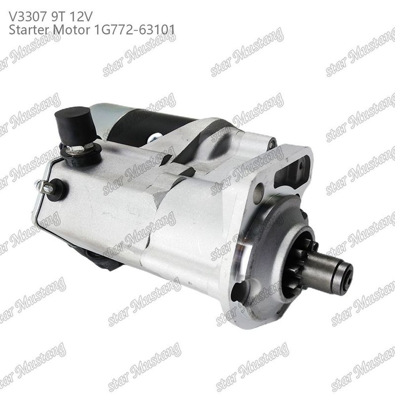มอเตอร์เริ่มต้น V3307 9T 12V 1G772-63101 เหมาะสําหรับสําหรับ Kubota ส่วนเครื่องยนต์