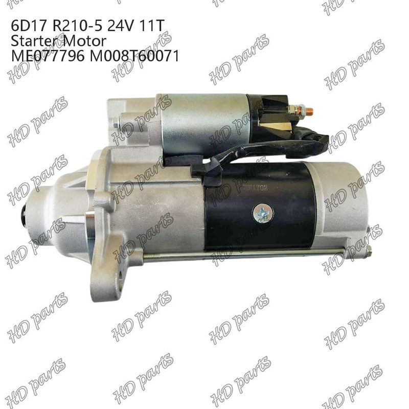6D17 24V 11T R210-5 ME077796 M008T60071 เครื่องยนต์ดีเซล เครื่องเริ่มต้น เครื่องยนต์อื่น ๆ การรับรอง