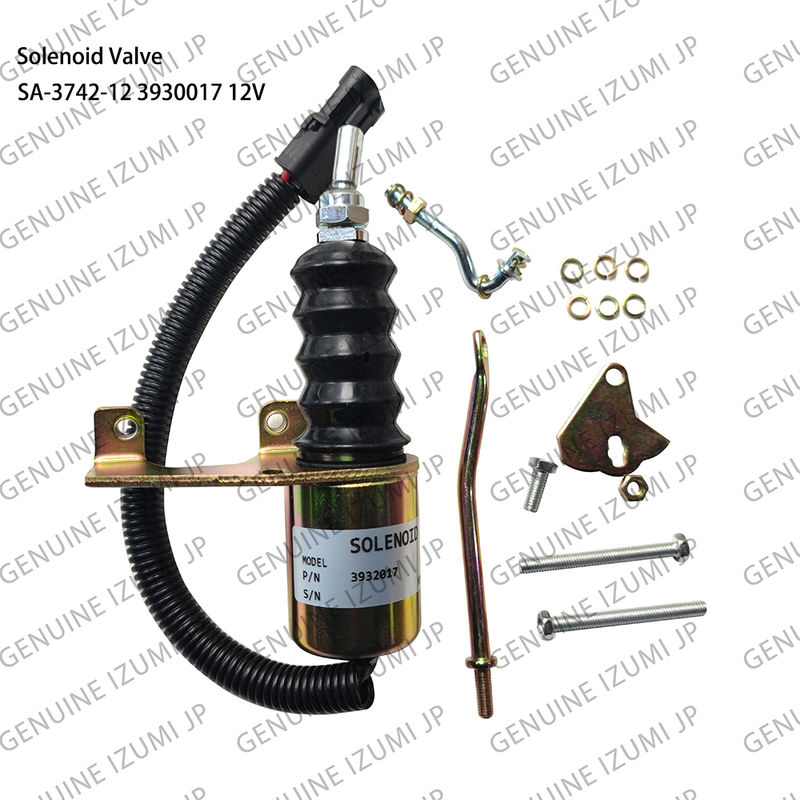 SA-3742-12 3932017 การปิดซอลีนอยด์วาล์ว 12 วอลต์ สําหรับส่วนของเครื่องยนต์ดีเซล